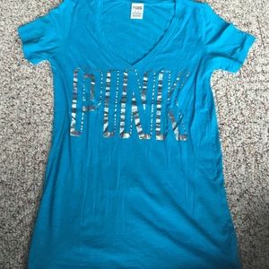 Blue lounging v neck