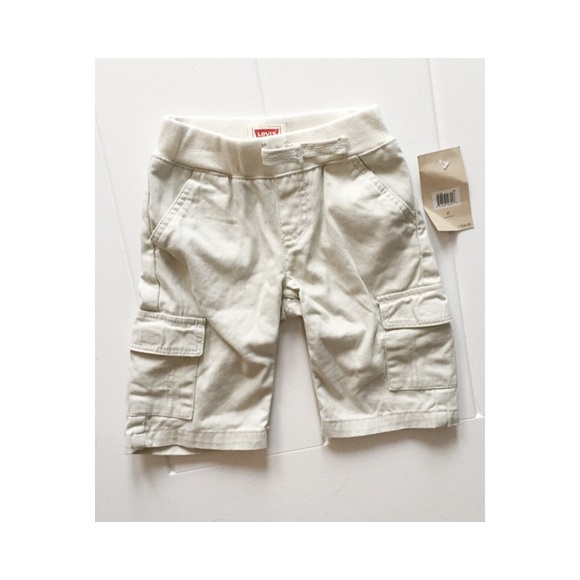 Little boys tan cargo shorts