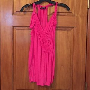 Nanette Lepore washed silk ruffle cami