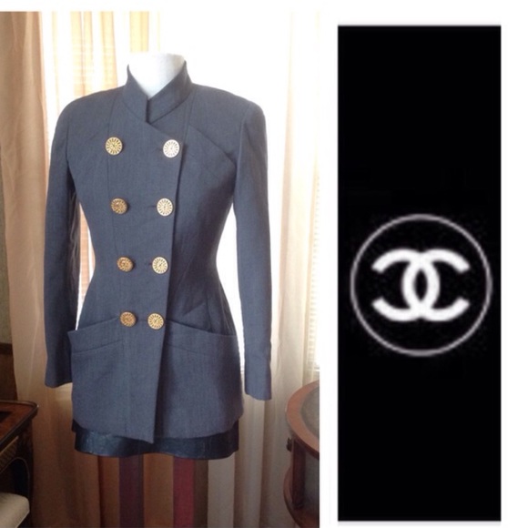 CHANEL Jackets & Blazers - Beautiful Authentic chanel grey blazer or jacket