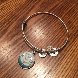 Alex and Ani White Lotus Bangle