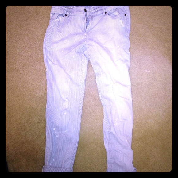 Relaxed skinny LOFT seersuckers