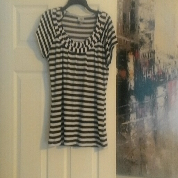 Black and white striped top