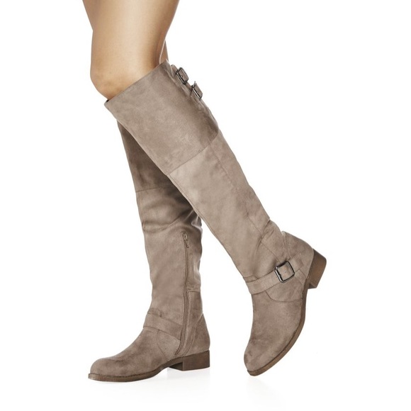 BRAND NEW  suede grey winfred knee high boots.