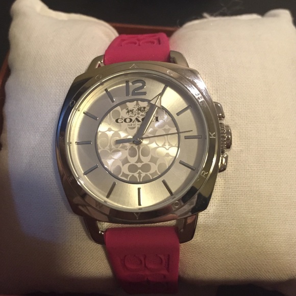 Coach Watch with Pink Band