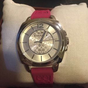 Coach Watch with Pink Band