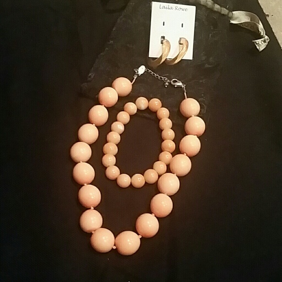Necklace,  bracelet and earring set