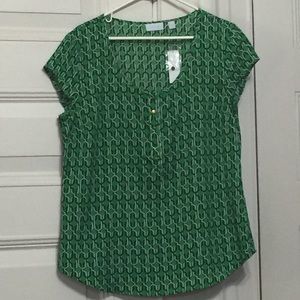New York & Company Short Sleeve Blouse