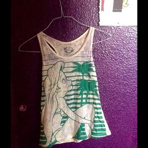 Yellow see through Ariel tank top