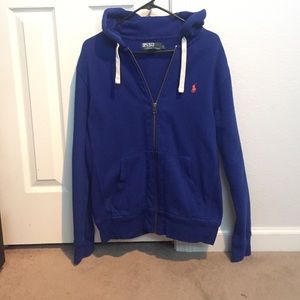 Men's Medium Ralph Lauren Blue Zip Up Hoodie