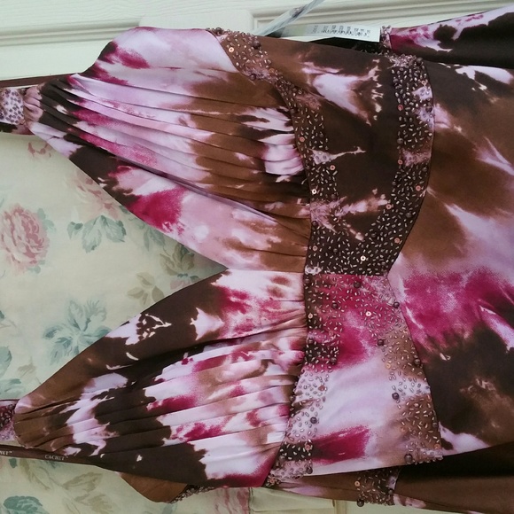 Multi color pink and brown dress