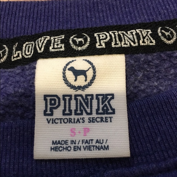 Purple "Love Pink" crew neck - Picture 2 of 3