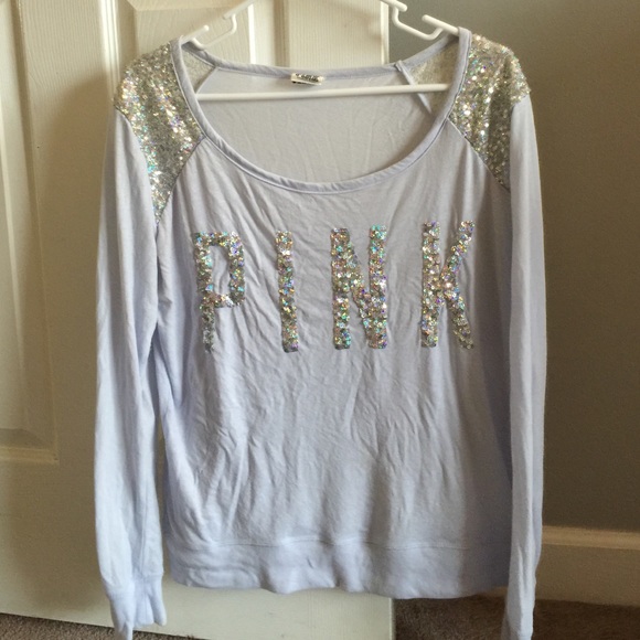PINK by Victoria's Secret periwinkle sequin top