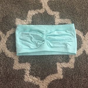 Turquoise strapless bandeau