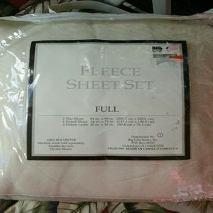 Fleece full sheet set