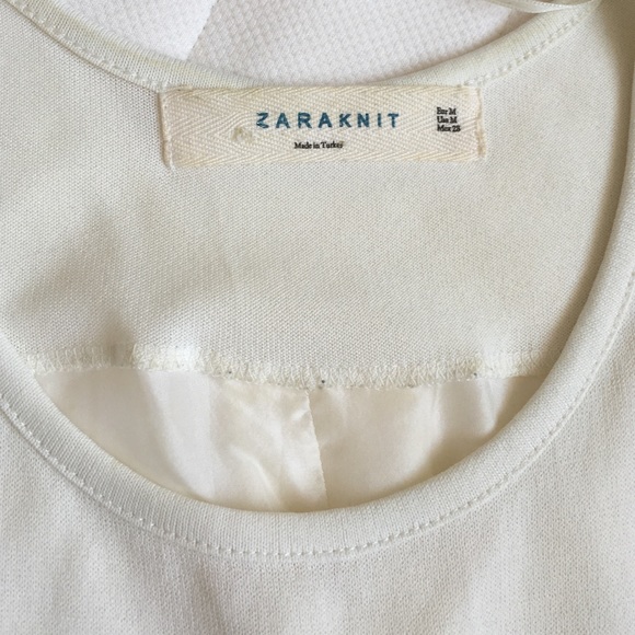 ❌SOLD❌ Zara Knit Sleeveless Top with Silk Back - Picture 2 of 4