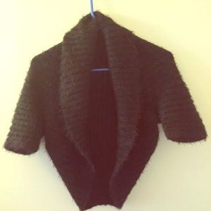 Bebe Black Honeycomb stitch Cardigan NWOT