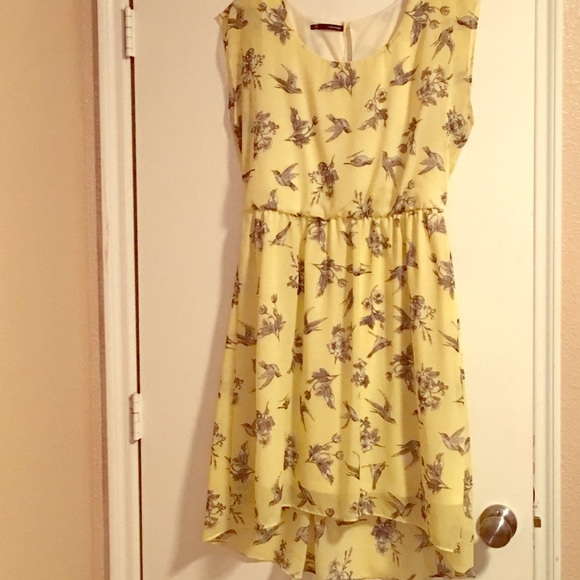 Yellow high low dress