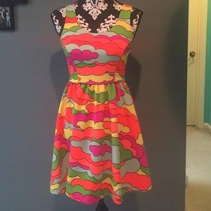 Neon skater dress