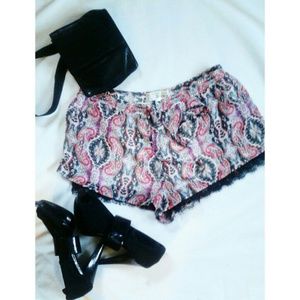 Colorful Shorts w/ Lace Lining