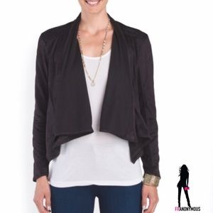 Athena Marie Jackets & Coats - Black Faux Suede Drape Jacket Athena Marie Jackets & Coats - Black Faux Suede Drape Jacket