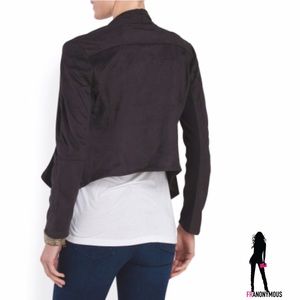 Athena Marie Jackets & Coats - Black Faux Suede Drape Jacket Athena Marie Jackets & Coats - Black Faux Suede Drape Jacket