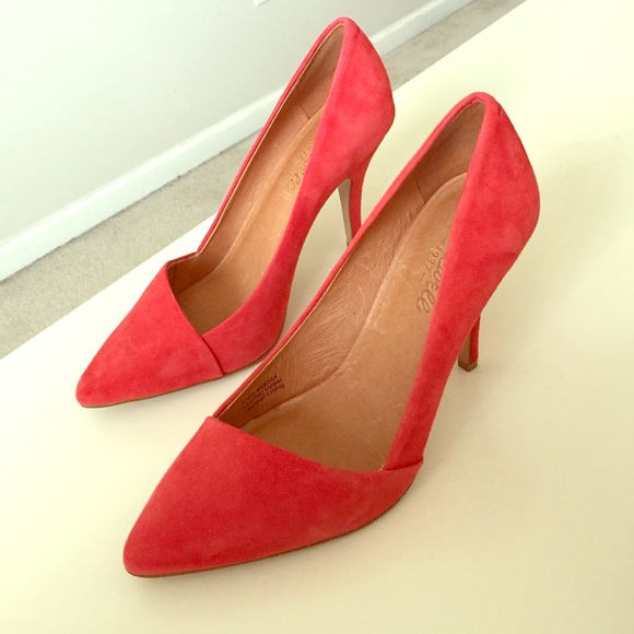 Madewell Size 8 Mira Heel in Bright Flame