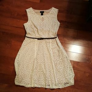 New Cream Color Lace Dress