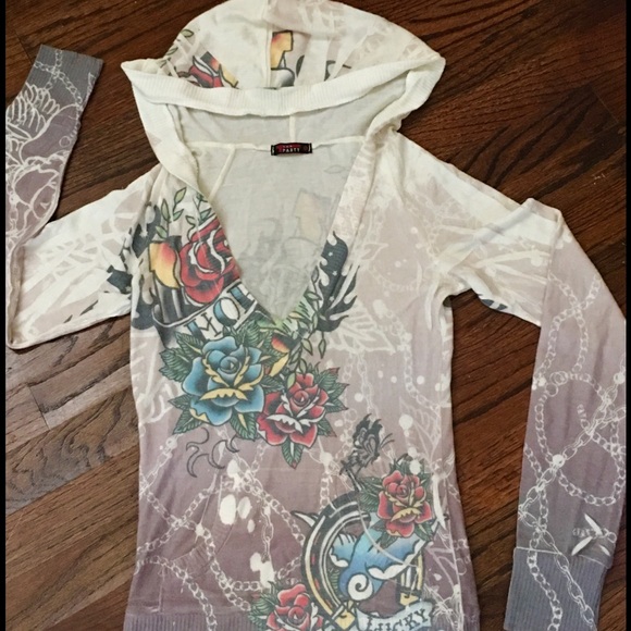 Hooded long sleeve sweater top