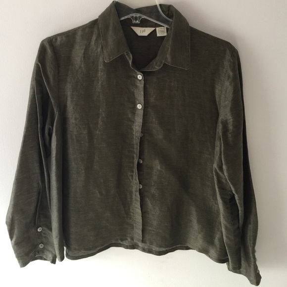 ⚡Flash sale⚡️J. Jill hunter green linen blazer