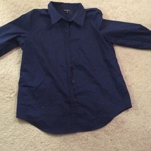 Navy women's button down