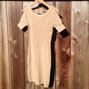 Bebe size m gold Lurex dress