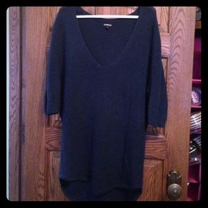Express long ribbed sweater