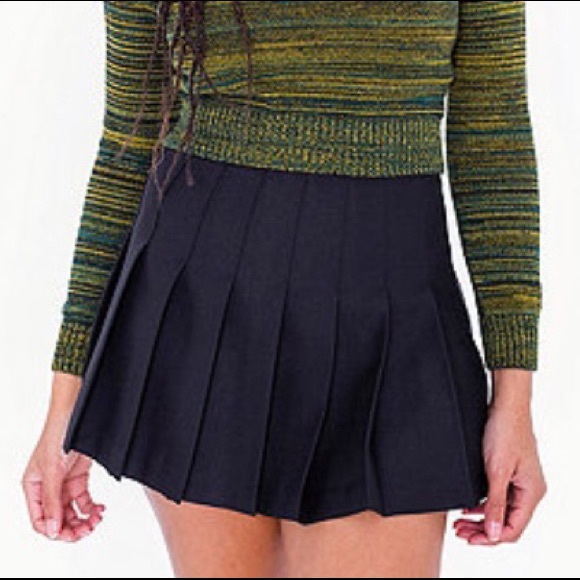 American Apparel Black Tennis Skirt