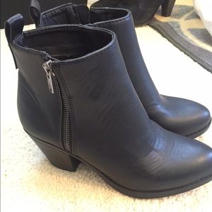 Brand new!! Black vegan leather booties