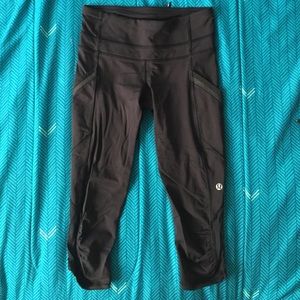 Lululemon Black Mesh Crops
