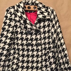 Houndstooth winter jacket- Express- Sz small
