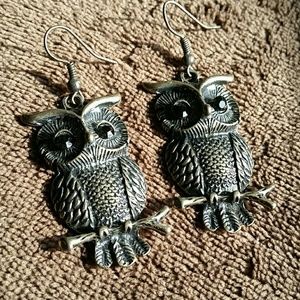 Cute Bronze Colored Owl Earrings