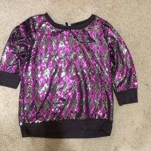 Sequined holiday sweater from express