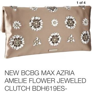 BCBG max Zaria Amelie jeweled clutch new