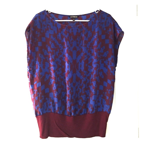 Silky cap-sleeved shirt