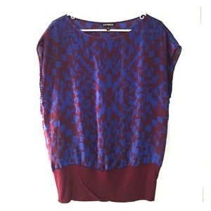 Silky cap-sleeved shirt