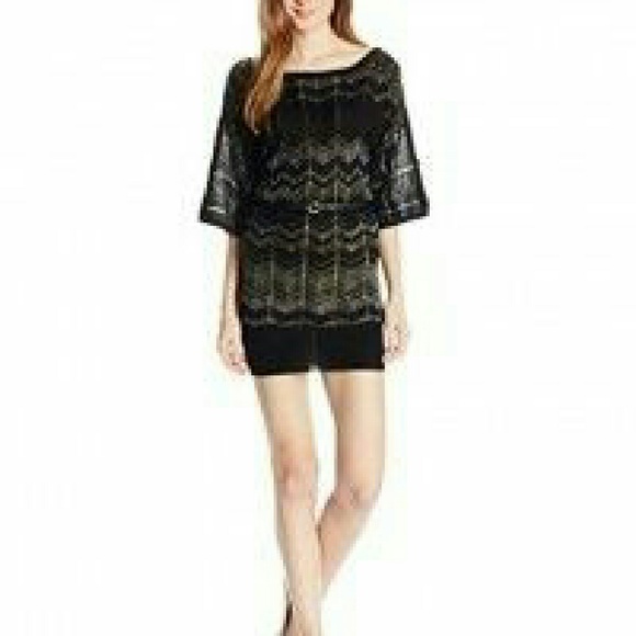 Juniors My Michelle Chevron Tunic Sweater