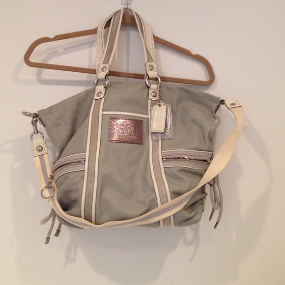Coach gray poppy bag