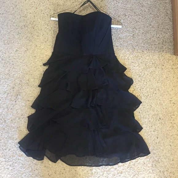 WHBM chiffon ruffle dress