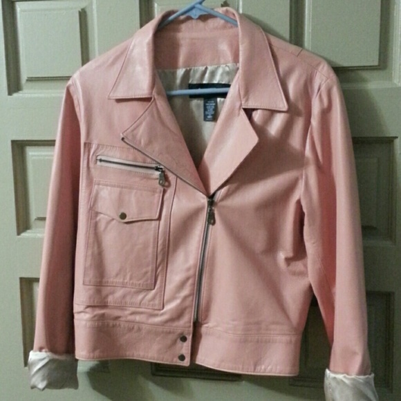 FINAL PRICE!!! Comme Toujours Pink Leather Jacket