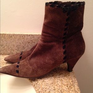 Prada chocolate suede bootie