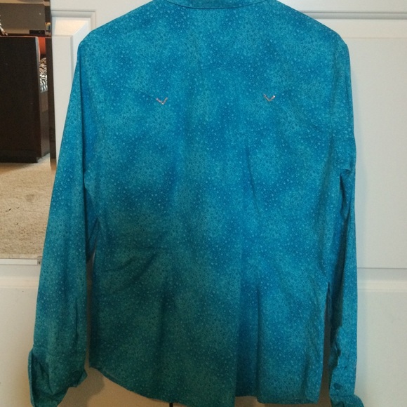 blue button down - Picture 2 of 4