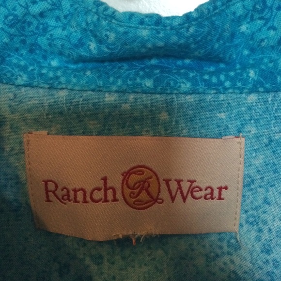 blue button down - Picture 3 of 4