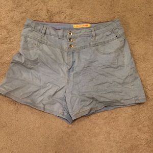 High waisted jean shorts